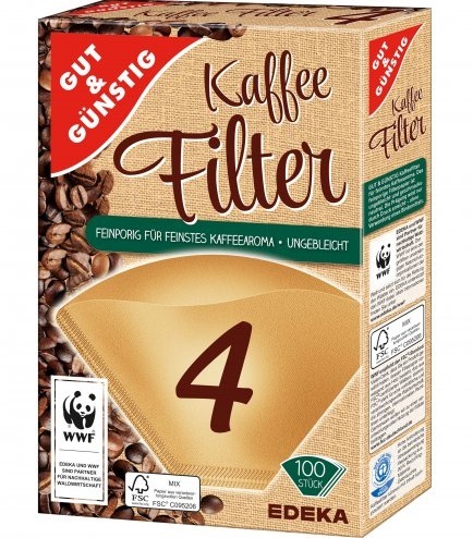 Kaffee Filtertüten verschiedene Größen
